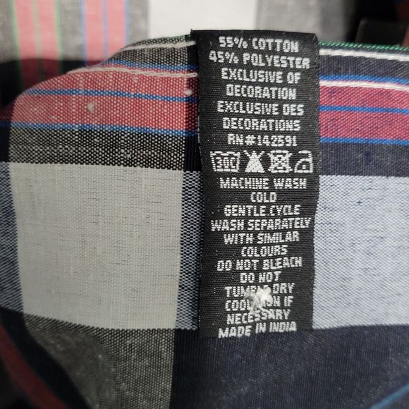 NWT Living Concepts Man Shirt Mens M Plaid Long Sleeve Button Up Academi… - Picture 10 of 10